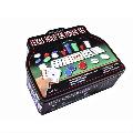 Набор для игры в покер в оловянной коробке (200 фишек, 2 колоды карт)